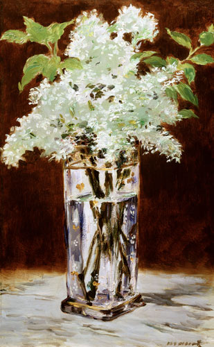 White Lilac in a Crystal Vase from Edouard Manet