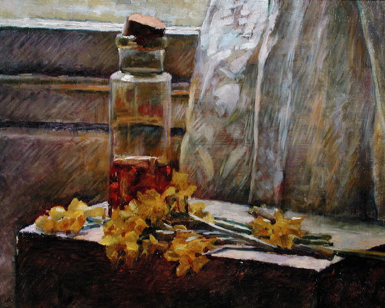 Bottle with Flowers, 1890 (oil on canvas)  from Edouard Vuillard