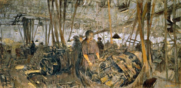 Interior of a Munitions Factory: The Forge, 1916-17 (tempera on canvas)  from Edouard Vuillard