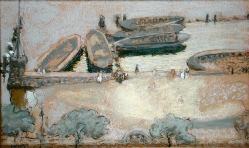 Loschplatz on the Aussenalster, 1913 (pastel on card)  from Edouard Vuillard