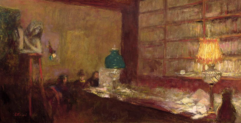 The Green Lamp, c.1898 (oil on board)  from Edouard Vuillard