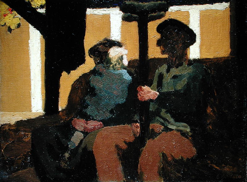 The Third Class Carriage, 1894 (oil on board laid down on canvas)  from Edouard Vuillard