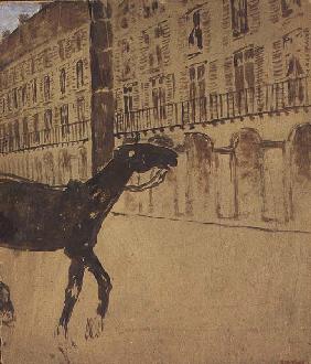 A Horse on the Rue de Rivoli (board) 