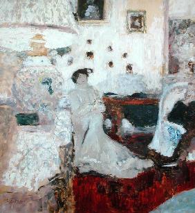 The Conversation under the Lamp, c.1914 (oil on board) 