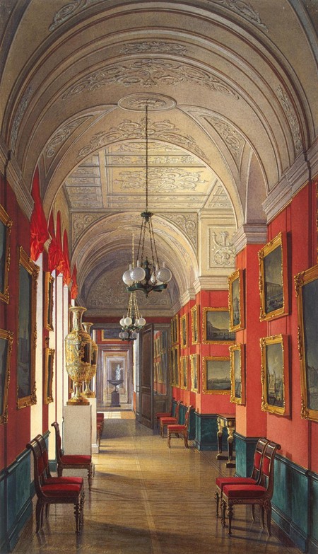 Interiors of the New Hermitage. The Room of the Petersburg Views from Eduard Hau
