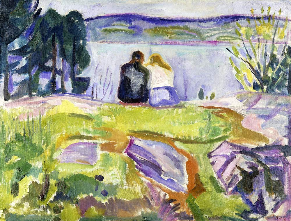 Frühling (Liebespaar am Ufer) from Edvard Munch