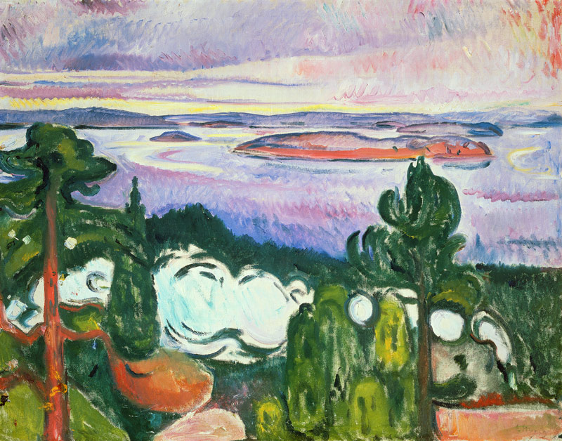 Oslofijord - Northern Beach (Landscape with Railway from Edvard Munch