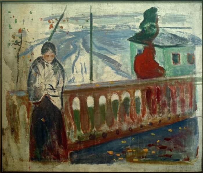 Woman by the Balustrade from Edvard Munch
