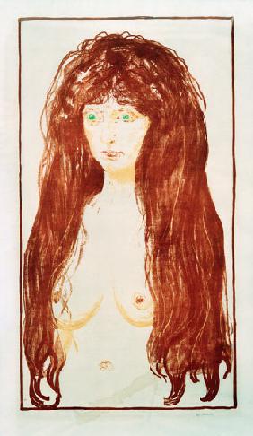 Sin, Female Nude with Red Hair and Green Eyes