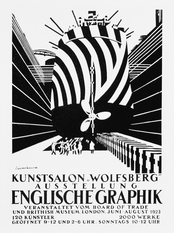 German poster for an exhibition of English Graphics for the Board of Trade and the British Museum, 1 from Edward Alexander Wadsworth