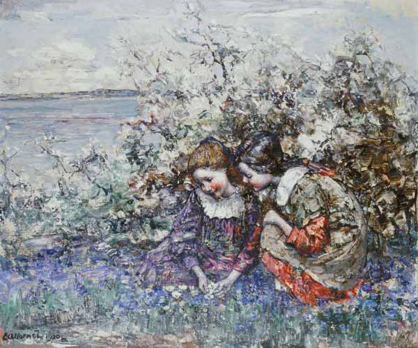 Bluebells and Primroses from Edward Atkinson Hornel
