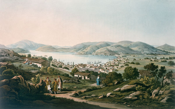 Ithaca , Chief place Vathy from Edward Dodwell
