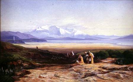 Mount Parnassus, Lake Cephissus and the Plains of Boetia, Greece from Edward Lear