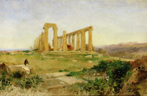 Temple of Agrigento (oil on canvas) from Edward Lear