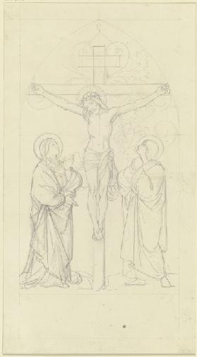 Christus am Kreuz zwischen Maria und Johannes
