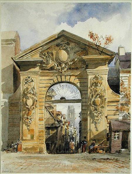 Porte Guillaume Leon, Rouen  on from Edward William Cooke