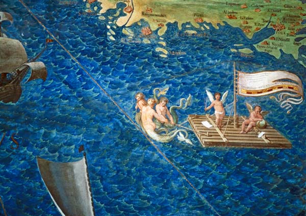 Raft of Cherubs, detail from the 'Galleria delle Carte Geografiche' from Egnazio Danti