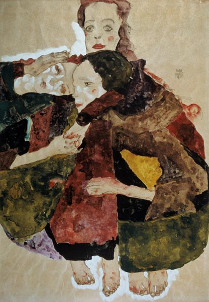 Group of three girls from Egon Schiele