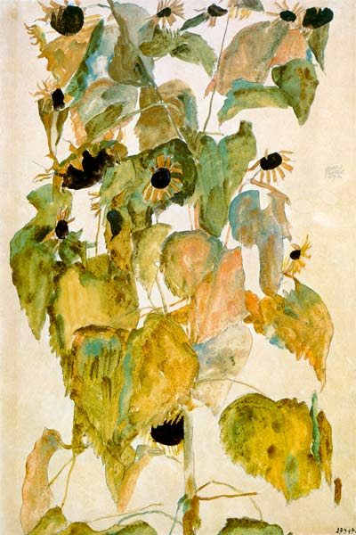 Sunflowers of ll from Egon Schiele