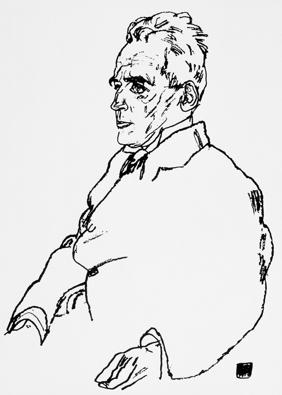 Anton von Webern from Egon Schiele