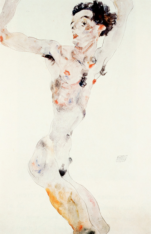 Male Nude (Self-portrait) from Egon Schiele