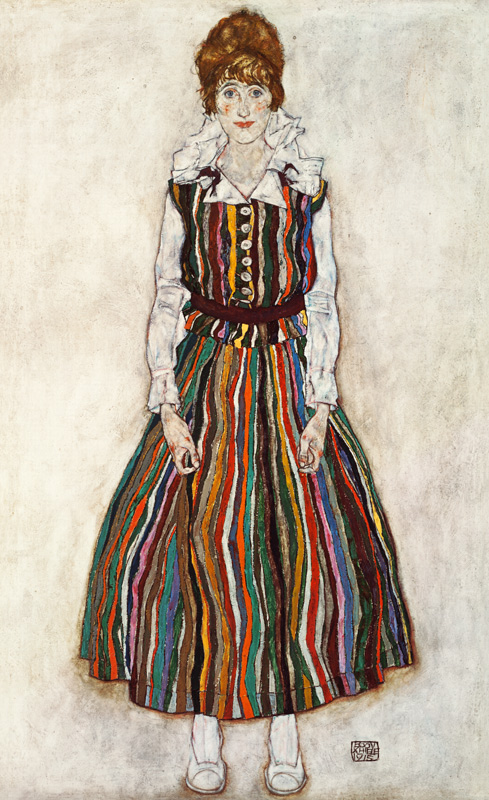 Portrait of Edith Schiele, the artist's wife from Egon Schiele