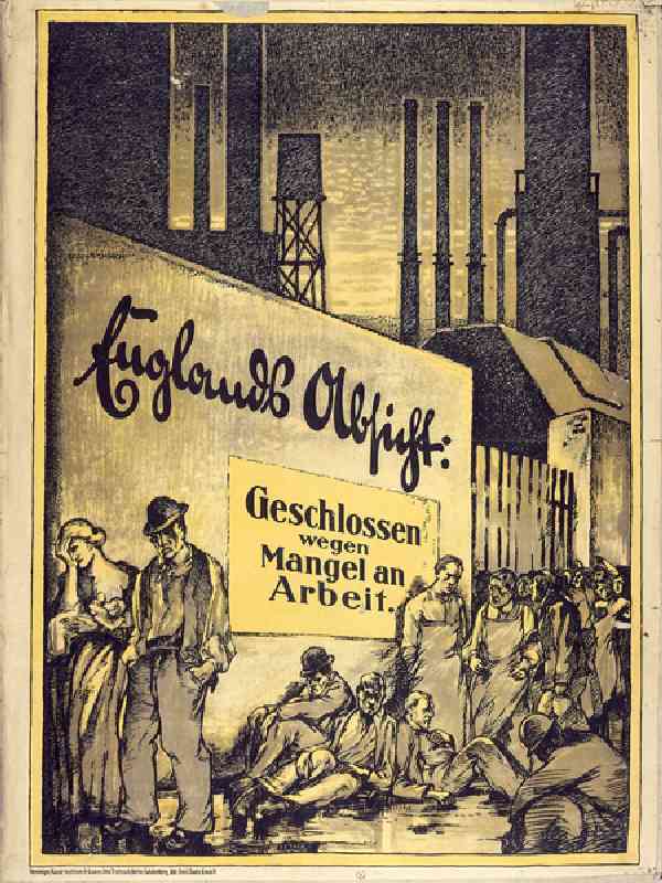 Englands intention: closed due to lack of work (litho) from Egon Tschirch