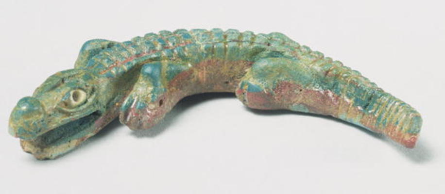 Crocodile, Late Ptolemaic Period to Roman Period, 1st century BC-1st century AD (coloured glass) from Egyptian