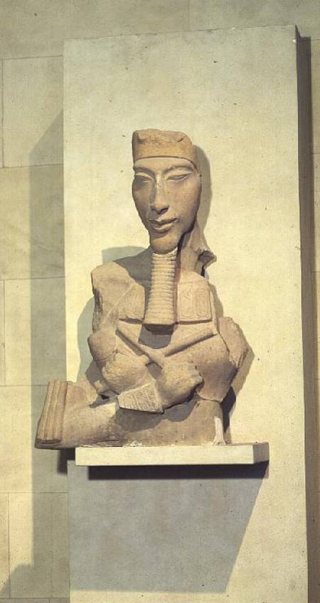 Osiride pillar of Amenophis IV (Akhenaten) from Karnak, New Kingdom from Egyptian