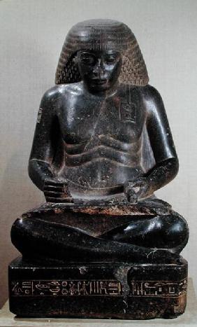Amenhotep, son of Hapu, seated cross-legged, from the Temple of Amun, Karnak