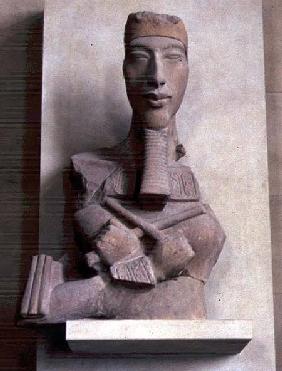 Osirid pillar of Amenophis IV (Akhenaten) from Karnak, Amarna period, New Kingdom