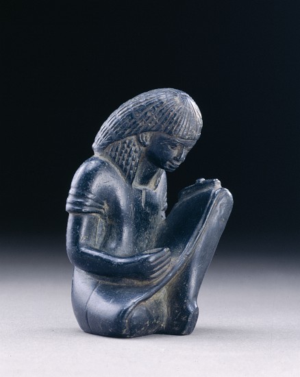 Seated scribe, New Kingdom, 1391-1353 BC from Egyptian 18th Dynasty