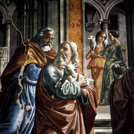 The Expulsion of Joachim from the Temple, detail from  (eigentl. Domenico Tommaso Bigordi) Ghirlandaio Domenico