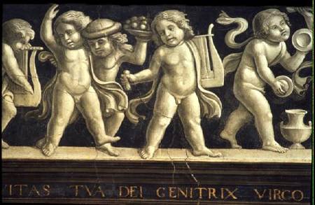 Frieze of Cherubs, from the Birth of the Virgin from  (eigentl. Domenico Tommaso Bigordi) Ghirlandaio Domenico