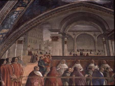 The Loggia and Palazzo della Signoria, Sassetti Chapel from  (eigentl. Domenico Tommaso Bigordi) Ghirlandaio Domenico