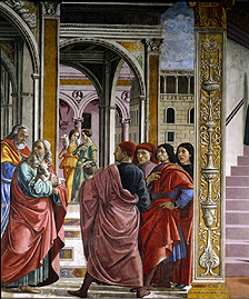 Die Vertreibung Joachims aus dem Tempel. from  (eigentl. Domenico Tommaso Bigordi) Ghirlandaio Domenico