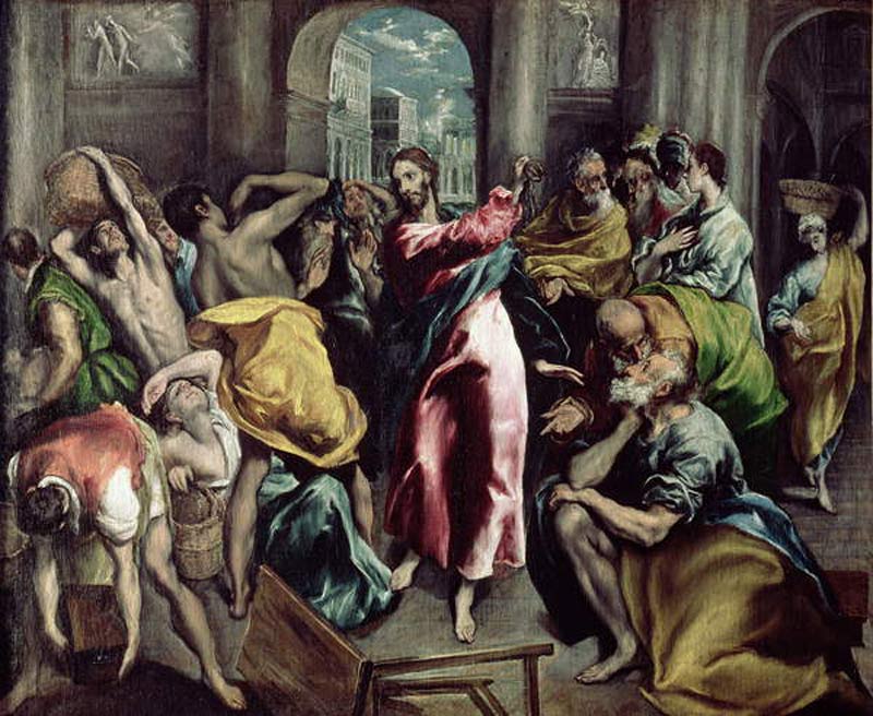 Christ Driving the Traders from the Temple from El Greco (aka Dominikos Theotokopulos)