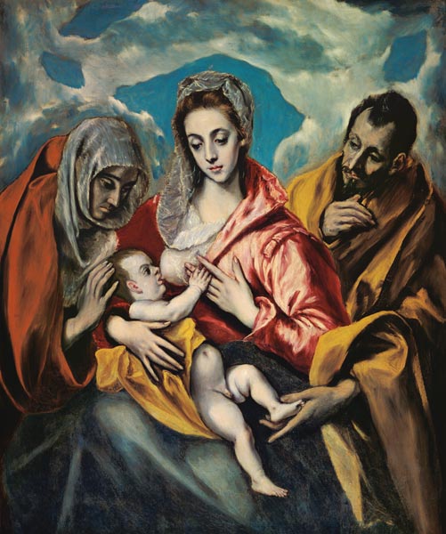 The Holy Family with St. Anna from El Greco (aka Dominikos Theotokopulos)
