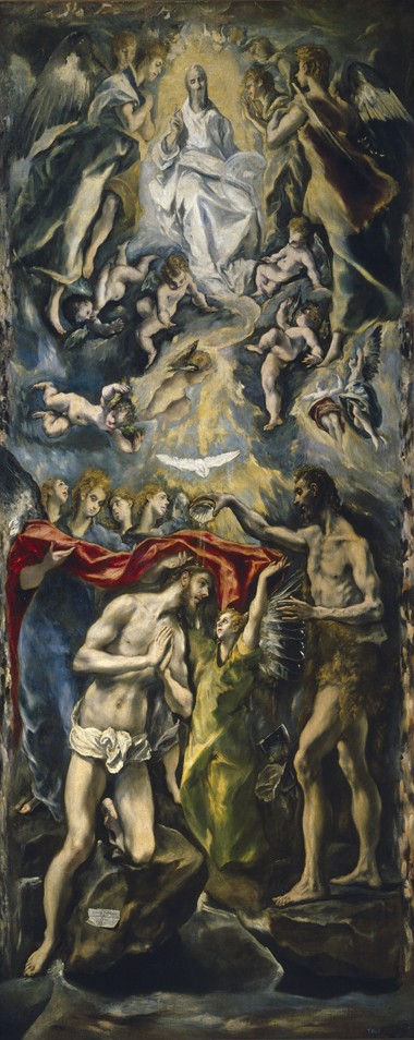 The Baptism of Christ from El Greco (aka Dominikos Theotokopulos)