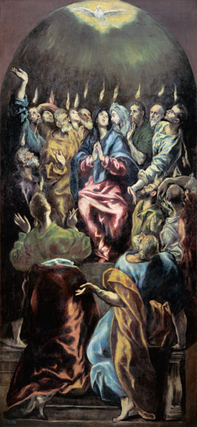 The Pentecost from El Greco (aka Dominikos Theotokopulos)
