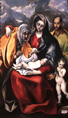Holy Family with St. Anna and the little St. John Baptist from El Greco (aka Dominikos Theotokopulos)