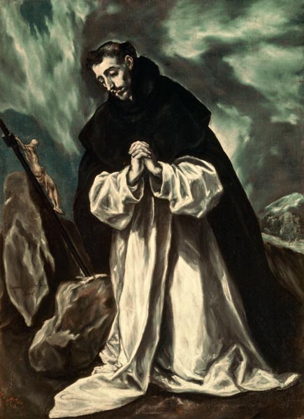 St Dominic in Prayer from El Greco (aka Dominikos Theotokopulos)