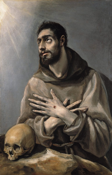 Saint Francis in ecstasy from El Greco (aka Dominikos Theotokopulos)