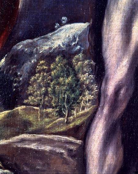 SS. John the Evangelist and John the Baptist, detail of landscape from El Greco (aka Dominikos Theotokopulos)