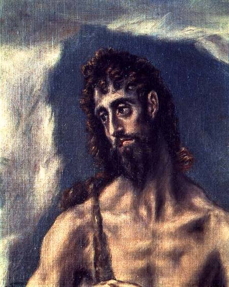 SS. John the Evangelist and John the Baptist, detail of the Baptist from El Greco (aka Dominikos Theotokopulos)