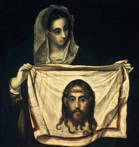 St.Veronica with the Holy Shroud from El Greco (aka Dominikos Theotokopulos)