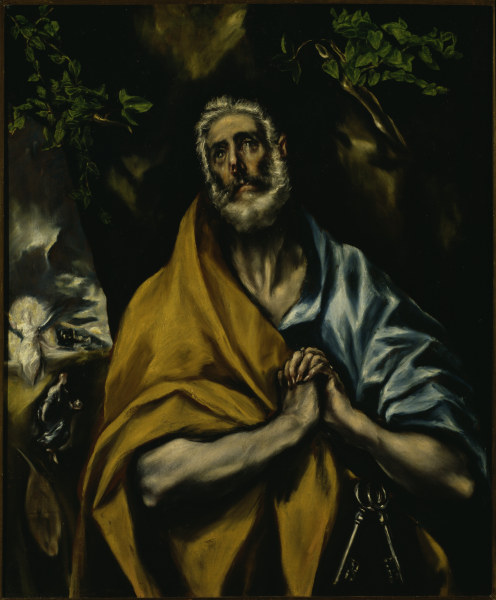 The Repentant Peter from El Greco (aka Dominikos Theotokopulos)