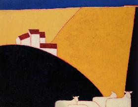 Tuscan Campagna, 1999 (acrylic on paper) 