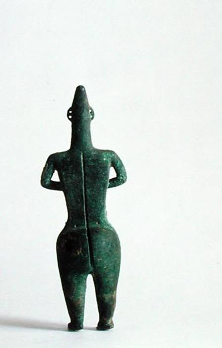 Back view of a human figurine thought to have had ritual connotations, from Marlik, Iran from Elamite