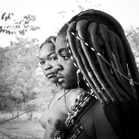 Himba girls, southern Angola